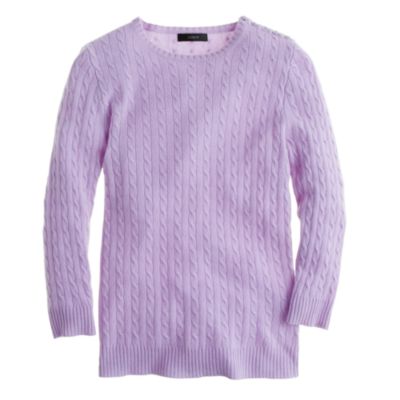 Collection cashmere mini-cable sweater