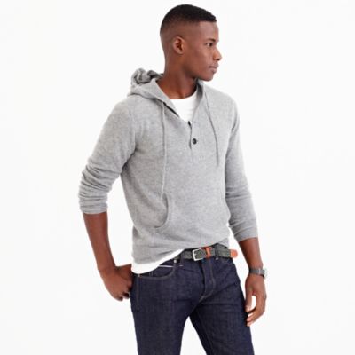 Cashmere henley hoodie