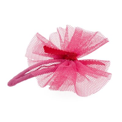 Girls' tulle bow snap clip