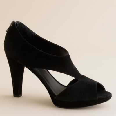 Alecia suede platform peep toes