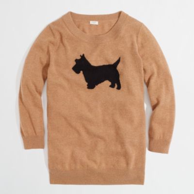 Factory intarsia Charley sweater in scottie