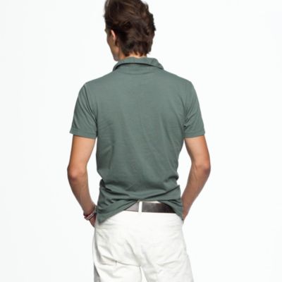 Broken-in pocket polo in slim fit