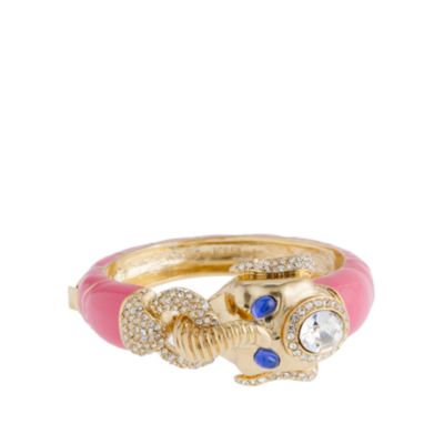 Enameled elephant bracelet