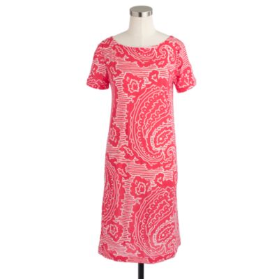 T-shirt dress in oversize paisley