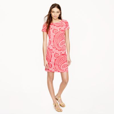 T-shirt dress in oversize paisley