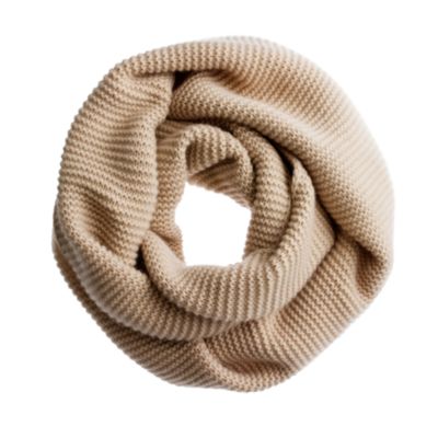 Cashmere purl-stitch snood