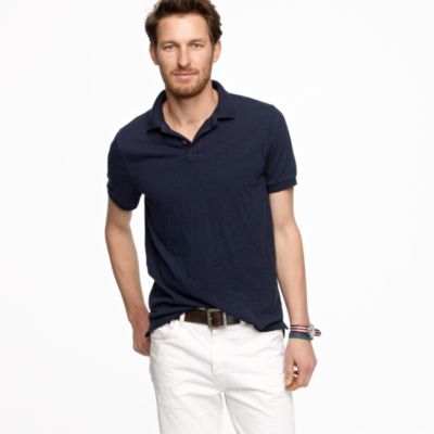 Slub cotton polo