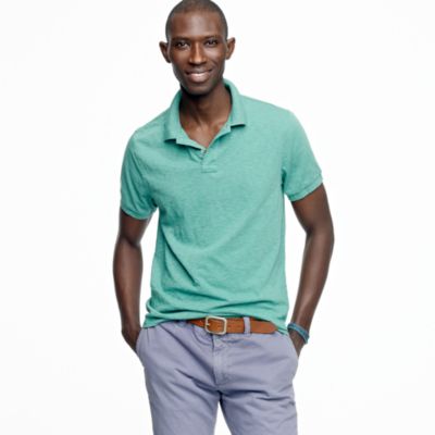 Slub cotton polo