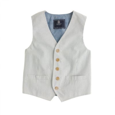 Boys' vest in seersucker