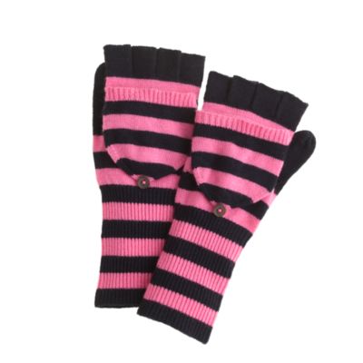 Stripe merino glittens