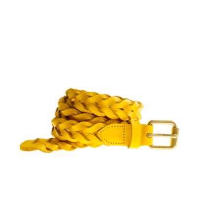 Braided leather belt