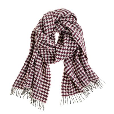 Wool houndstooth scarf