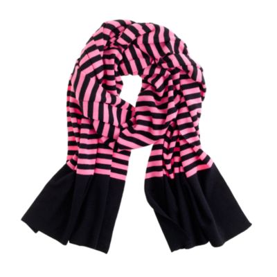 Stripe merino scarf