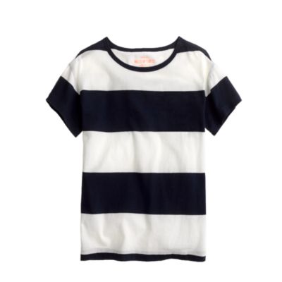 Girls' relaxed tee in stripe