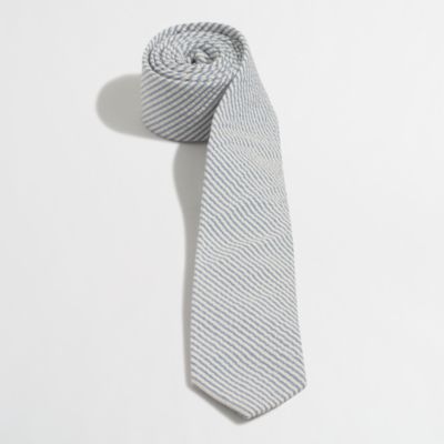 Factory seersucker tie