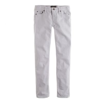 Cropped matchstick jean in garment-dyed denim