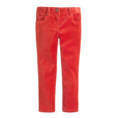 Girls' toothpick jean in velvet