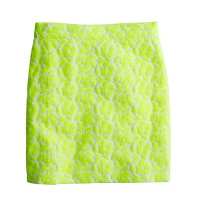 Postage stamp mini in embroidered neon floral