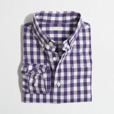 Factory boys' patterned washed shirt