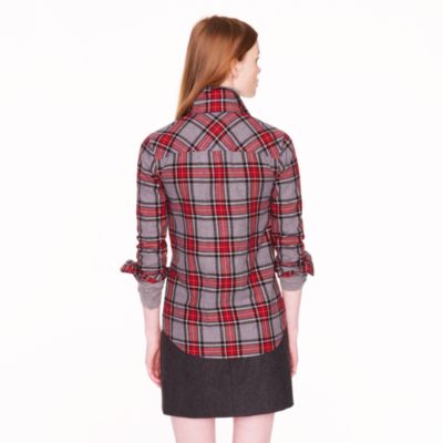 Boy shirt in grey tartan
