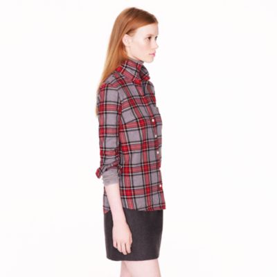 Boy shirt in grey tartan
