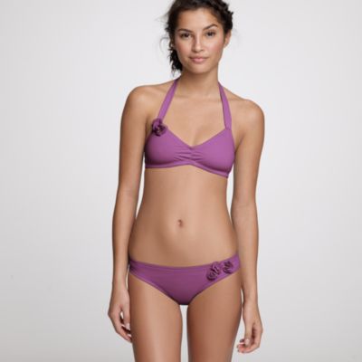 Solid rosette halter top
