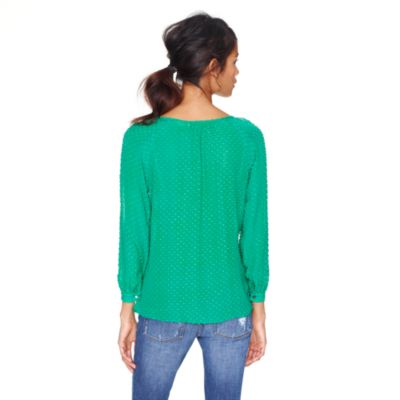 Petite chiffon dot top