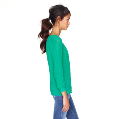 Petite chiffon dot top