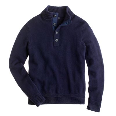 Lambswool mockneck sweater