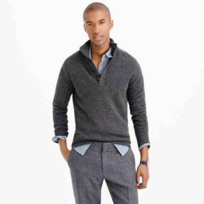 Lambswool mockneck sweater