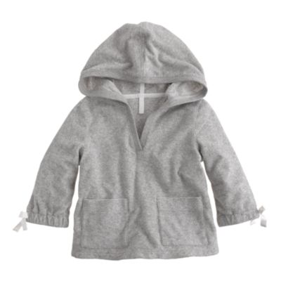 Girls' terry V-neck hoodie