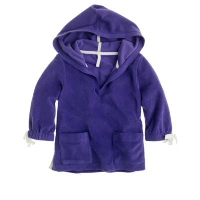 Girls' terry V-neck hoodie