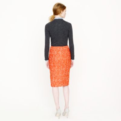 Petite No. 2 pencil skirt in corkscrew tweed