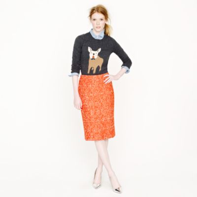 No. 2 pencil skirt in corkscrew tweed
