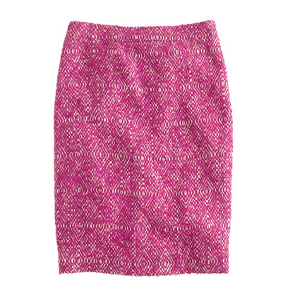 Petite No. 2 pencil skirt in corkscrew tweed
