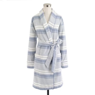 Terry-lined robe in stripe