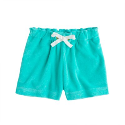 Girls' terry drawstring short