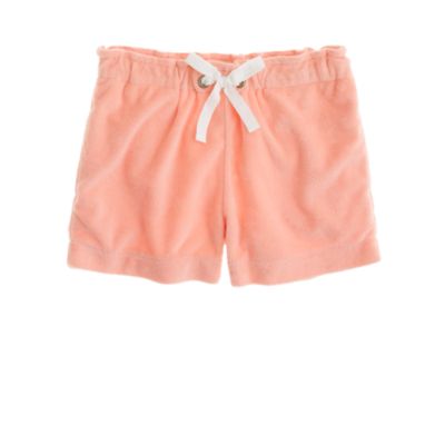 Girls' terry drawstring short