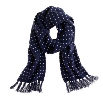 Lambswool dot scarf