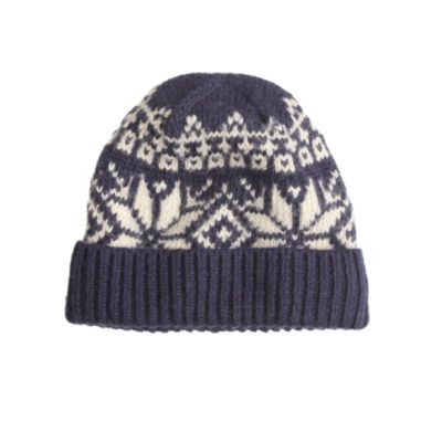 Lambswool snowflake Fair Isle hat