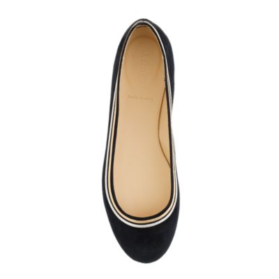 Metallic trim ballet flats