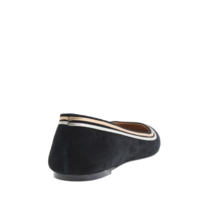 Metallic trim ballet flats
