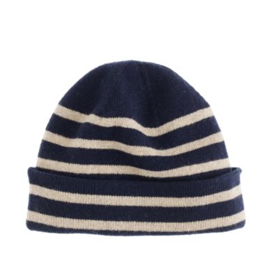 Lambswool stripe hat