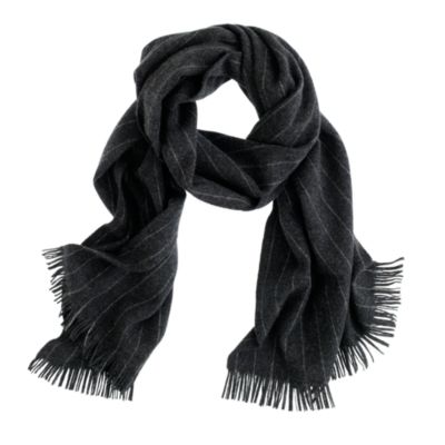 Fox Brothers chalk-stripe scarf