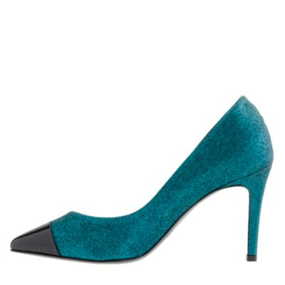 Everly cap toe glitter pumps