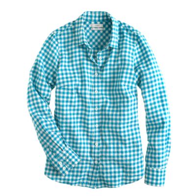 Petite perfect shirt in gingham flannel