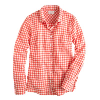 Petite perfect shirt in gingham flannel