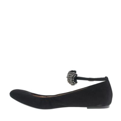 Collection crystal bow-tie ballet flats