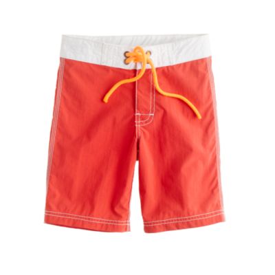 Boys' contrast stitch board short