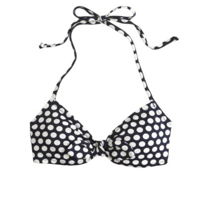 Graphic dot knotted top